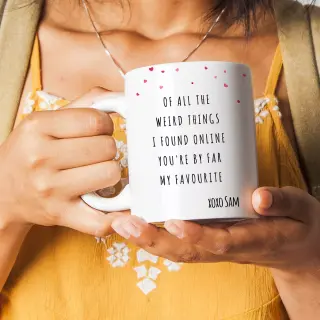 Image of a personalised mug from RapidStudio, featuring a custom photo and design, perfect for enjoying your favourite drink with a touch of personal charm.