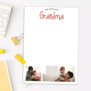 Personalised A4 notepad titled 'Notes to Grandparents' with a heartwarming, vintage design, perfect for writing personal letters or messages to grandparents, a wonderful gift to enhance family communication. Gift for Granny